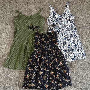 Floral and Polka Dot Dresses Set Women’s L